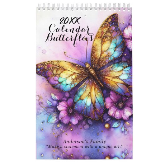 Vlinders schilderij kalender (Hoes)