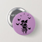 Vlinders Silhouette Button (Voorkant /achterkant)