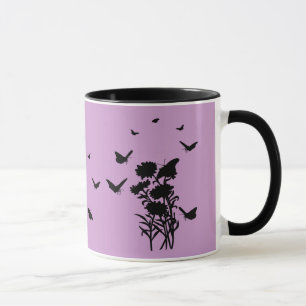 Vlinders Silhouette Mok