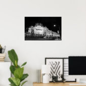 Vlinders Station, Melbourne - Zwart-wit Poster (Thuiskantoor)