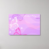 VLINDERS & STERREN Bat Mitzvah Inloggen Board Canvas Afdruk (Voorkant)