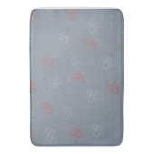 Vlinders Sterren Salie Stof Blauw Badmat (Voorkant Verticaal)