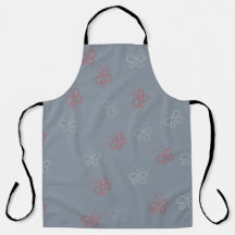 Vlinders Sterren Salie Stof Blauw