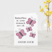 Vlinders Succes Kaart (Gele Bloem)