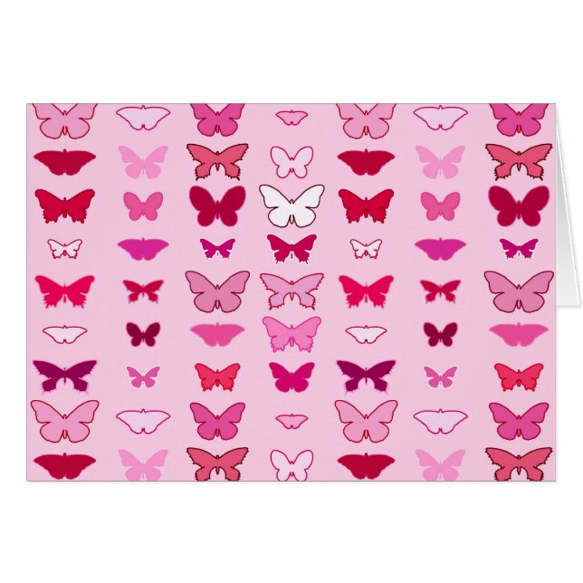 Vlinders, tinten roze en fuchsia (Voorkant Horizontaal)
