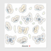  Vlinders Transparant Venster & Spiegel Sticker (Vel)