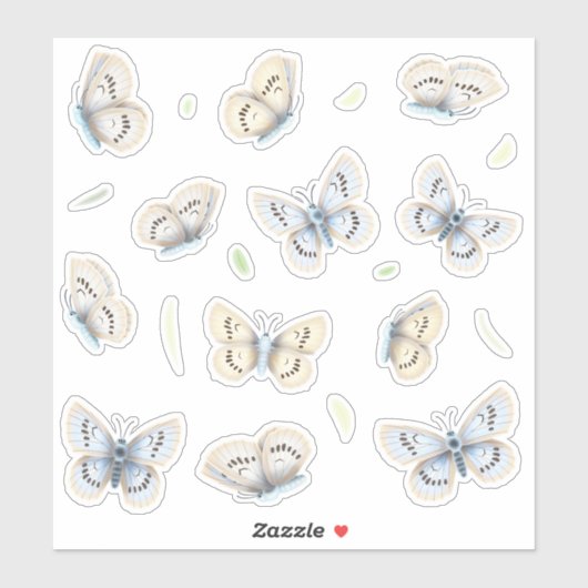  Vlinders Transparant Venster & Spiegel Sticker (Vel)