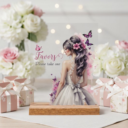 Vlinders Trouwjurk Bruidsfeest Cadeautjes Acryl Bord