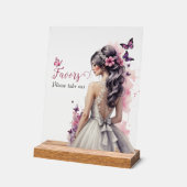 Vlinders Trouwjurk Bruidsfeest Cadeautjes Acryl Bord (Hoek)