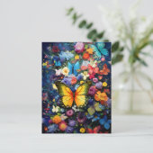 vlinders tuin briefkaart (Staand voorkant)