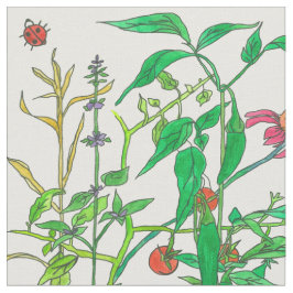Vlinders Tuin Groenten Lieveheersbeestje Stof