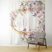 Vlinders tuin vrijgezellenfeest foto achtergrond wandkleed (In situ)