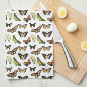 Vlinders uit het verleden theedoek (Quarter Fold)