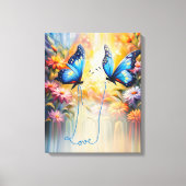 vlinders uit liefde canvas afdruk (Voorkant)