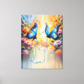 vlinders uit liefde canvas afdruk (Voorkant)