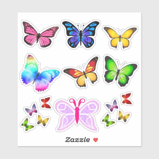 Vlinders uitgesneden Sticker vellen (Vel)