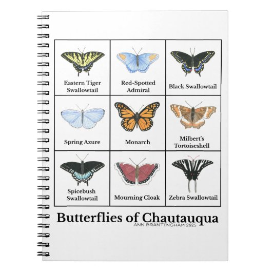 Vlinders van Chautauqua Notitieboek (Voorkant)