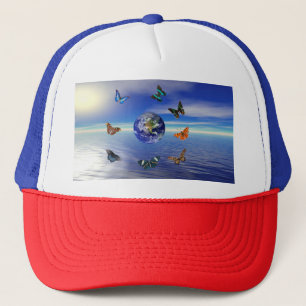 Vlinders van de Blauwe Aarde Trucker Pet