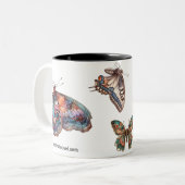 Vlinders van de naam die nieuwe koffie Mok (Voorkant links)