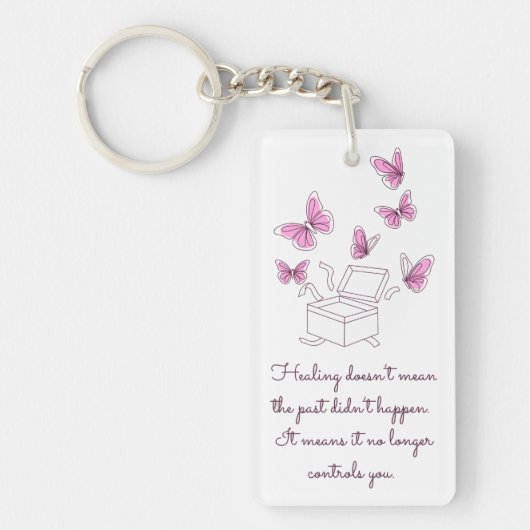 Vlinders van genezing sleutelhanger (Voorkant)