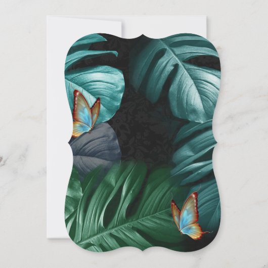 Vlinders van het Paradijs/Tropische Turquoise Spet Kaart (Achterkant)