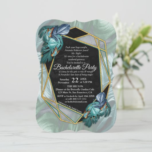 Vlinders van het Paradijs/Tropische Turquoise Spet Kaart (Staand voorkant)