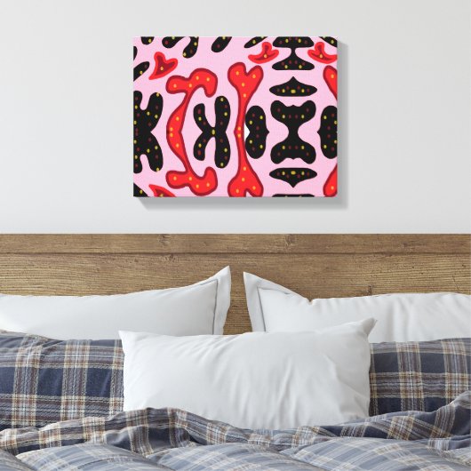 Vlinders van vreugde canvas afdruk (Insitu (Slaapkamer))