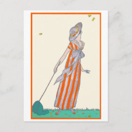 Vlinders vangen George Barbier Franse Mode Briefkaart