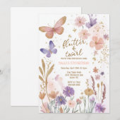 Vlinders verjaardag, magische verjaardag vlinder kaart (Voorkant / Achterkant)