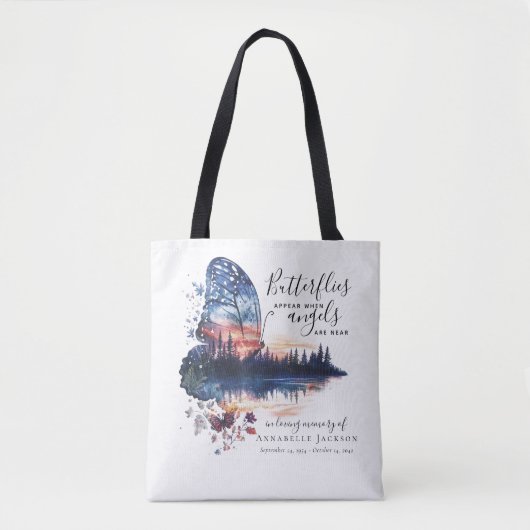 Vlinders verschijnen engelen gedenkteken tote bag (Voorkant)