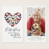 Vlinders verschijnen Engelen zijn in de buurt van  Visitekaartje (Voorkant /achterkant)