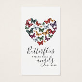 Vlinders verschijnen Engelen zijn in de buurt van  Visitekaartje (Voorkant)
