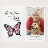 Vlinders verschijnen Engelen zijn in de buurt van  Visitekaartje (Voorkant /achterkant)