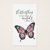 Vlinders verschijnen Engelen zijn in de buurt van  Visitekaartje (Voorkant)