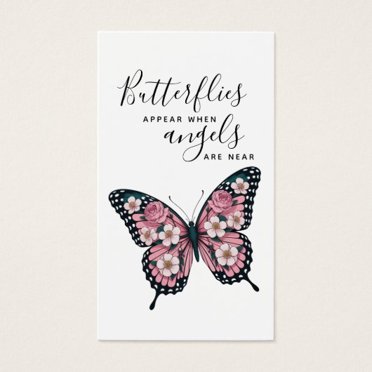 Vlinders verschijnen Engelen zijn in de buurt van Visitekaartje (Voorkant)
