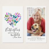 Vlinders verschijnen Engelen zijn in de buurt van  Visitekaartje (Voorkant /achterkant)