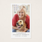 Vlinders verschijnen engelen zijn nabij herinnerin visitekaartje (Achterkant)