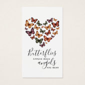 Vlinders verschijnen engelen zijn nabij herinnerin visitekaartje (Voorkant)