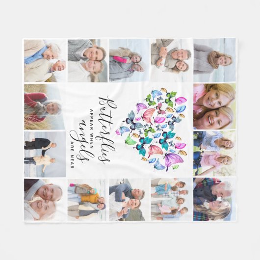 Vlinders verschijnen wanneer engelen in de buurt v fleece deken (Voorkant (Horizontaal))