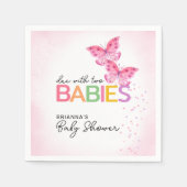 Vlinders Verschuldigd met Twee Tweeling Meisjes Ba Servet (Voorkant)