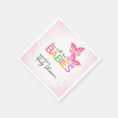 Vlinders Verschuldigd met Twee Tweeling Meisjes Ba Servet (Hoek)