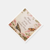 Vlinders & Vintage Amandelbloesem Servetten (Hoek)