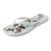 Vlinders, vintage illustratie teenslippers (Schuin)