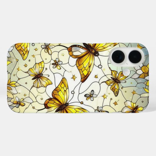 Vlinders Vlekglas Patroon Case-Mate iPhone Case (Achterkant (horizontaal))