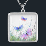Vlinders vliegen in Natuur Ketting cadeau<br><div class="desc">Ketting met Spring Joy Kleurrijke Vlinders Vliegen in Natuur Waterverf Schilderen Vlinder en Kettingen - Kies / Voeg uw favoriete tekst / kleur - Maak uw unieke Kettingen cadeau - Formaat wijzigen en verplaatsen of verwijderen en toevoegen met aanpassingstool! - Tekenen en ontwerpen door MIGNED. Je kunt mijn design ook...</div>
