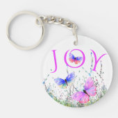 Vlinders vliegen in Natuur Sleutelhanger cadeau (Voorkant)