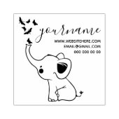 Vlinders vliegen uit de neus van een olifant rubberstempel (Afrduk)