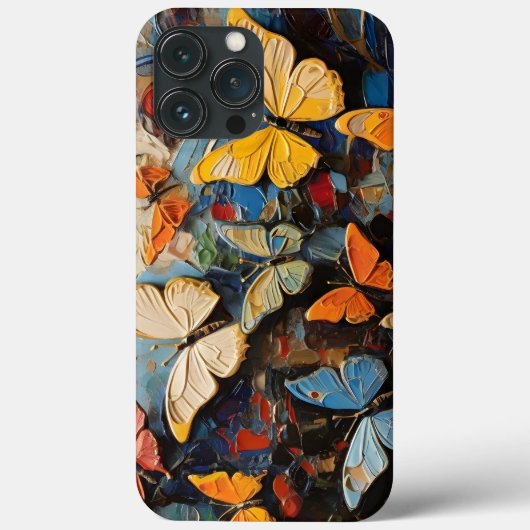 Vlinders vliegt tussen levendige Natuur schilderij Case-Mate iPhone Case (Achterkant)