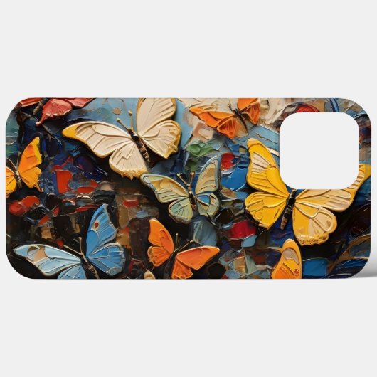 Vlinders vliegt tussen levendige Natuur schilderij Case-Mate iPhone Case (Achterkant (horizontaal))