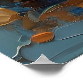 Vlinders vliegt tussen levendige Natuur schilderij Poster (Hoek)